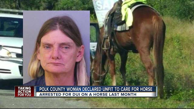 Polk woman charged with DUI on horse allowed supervised visits