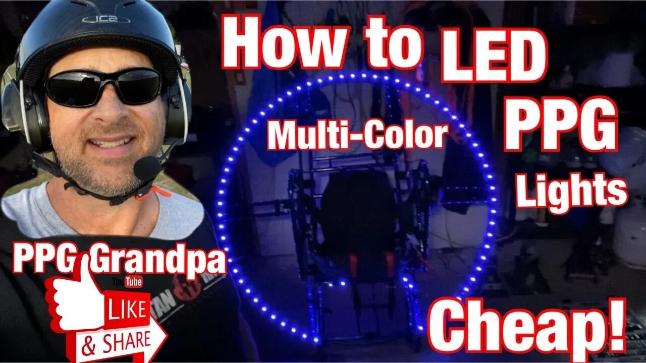 How to LED multi color your Paramotor cheap!