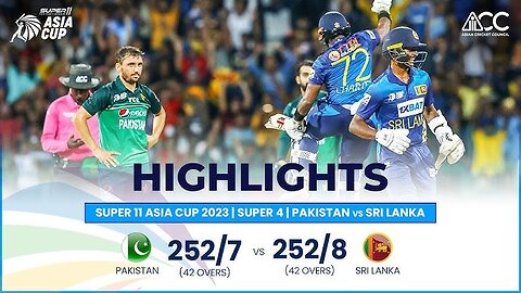 Cricket Fever: Pakistan vs. Sri Lanka Super 4 Thriller