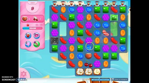 Candy Crush Level 1034 Audio Talkthrough, 3 Stars 0 Boosters