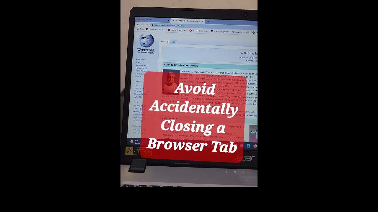 Avoid accidentally closing a browser tab #shorts #youtubeshorts