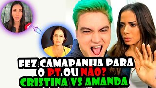 Felipe Neto e Anitta foram convidados para fazer campanha diz Cristina Graeml, Amanda Klein! #briga