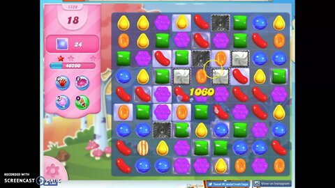 Candy Crush Level 1520 Audio Talkthrough, 2 Stars 0 Boosters