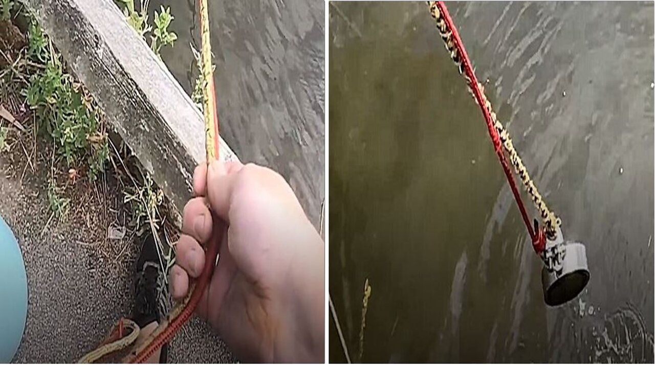 Finding Treasure in the Lake with a Magnet and Here's What They Found!