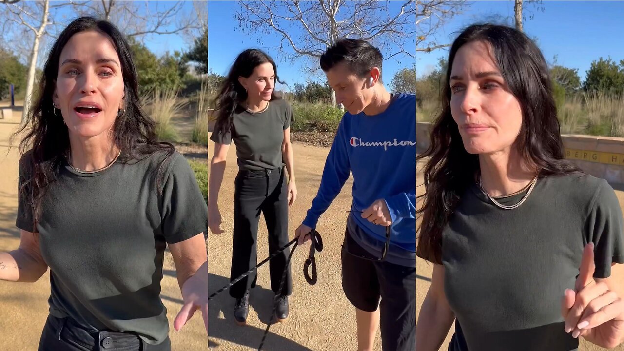 Courtney Cox Funny Moments With Her Dog | Watch Out For Dog Walkers They Won't Mind You Afterwards