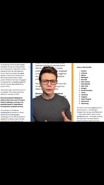 Victor Reacts: Liberals Scramble to Remove Trump From Ballots Across the Country