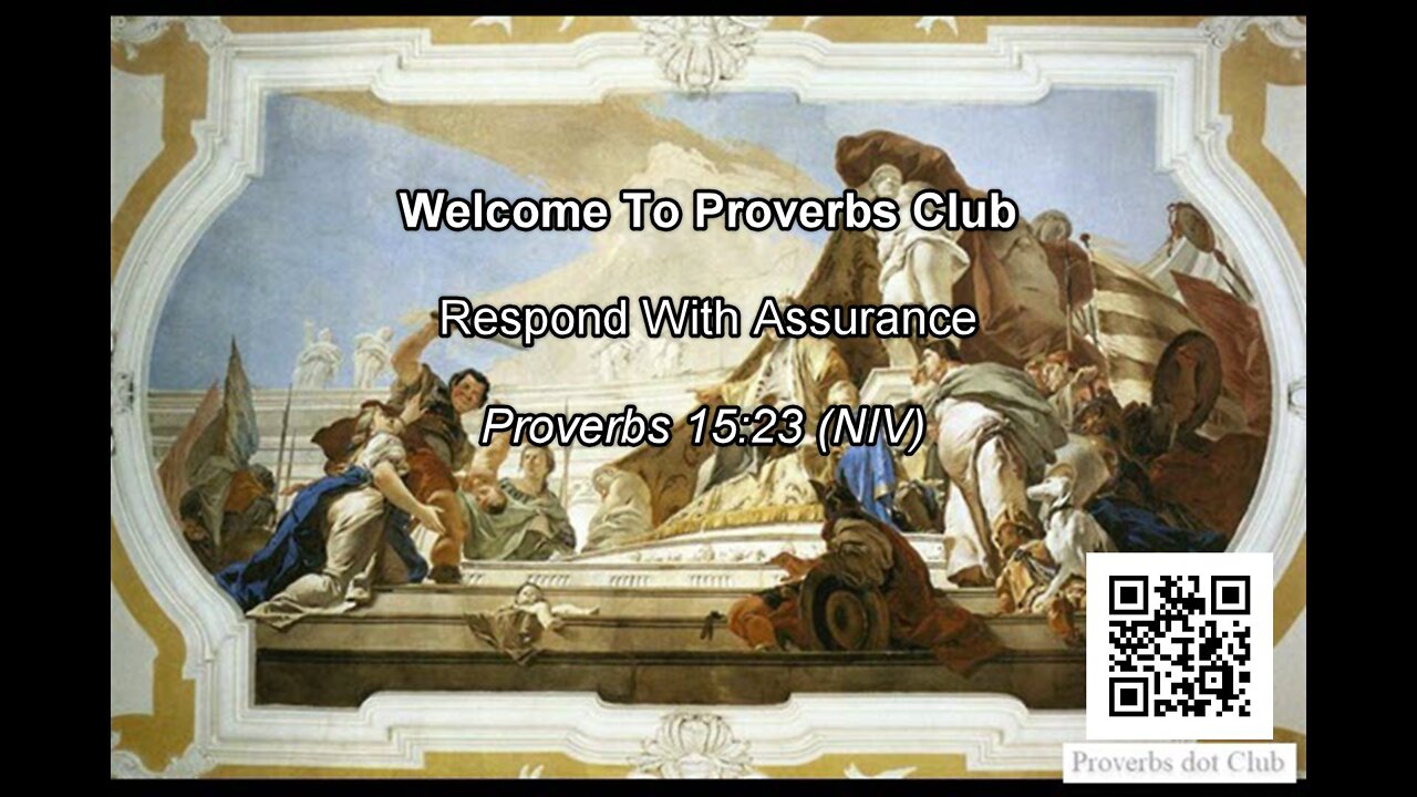 Respond With Assurance - Proverbs 15:23