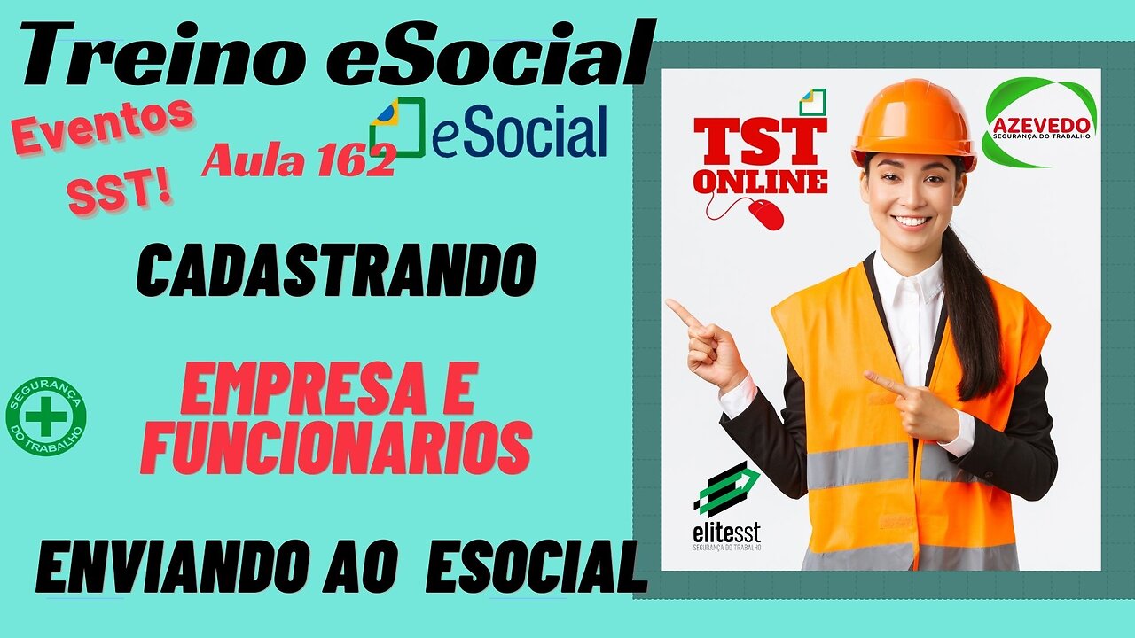 Aula 162 CADASTRANDO EMPRESA E FUNCIONARIOS ENVIANDO AO ESOCIAL - TSTONLINE