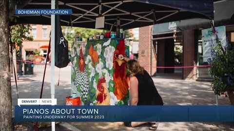 Piano painting underway in Fort Collins on community pianos