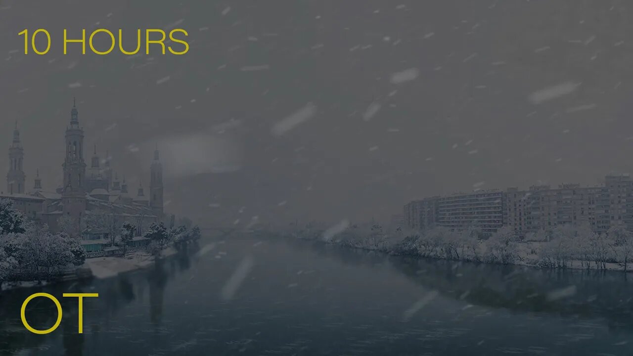 Blizzard on the river Ebro| Howling Wind and Blowing Snow for Relaxing| Sleeping| Studying| 10 HOURS