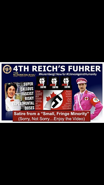 Canada’s Cabal Reveal New Flag, Praise their Führer Murderer Trudeau, even Zelenskyy (& a WW2 Nazi)