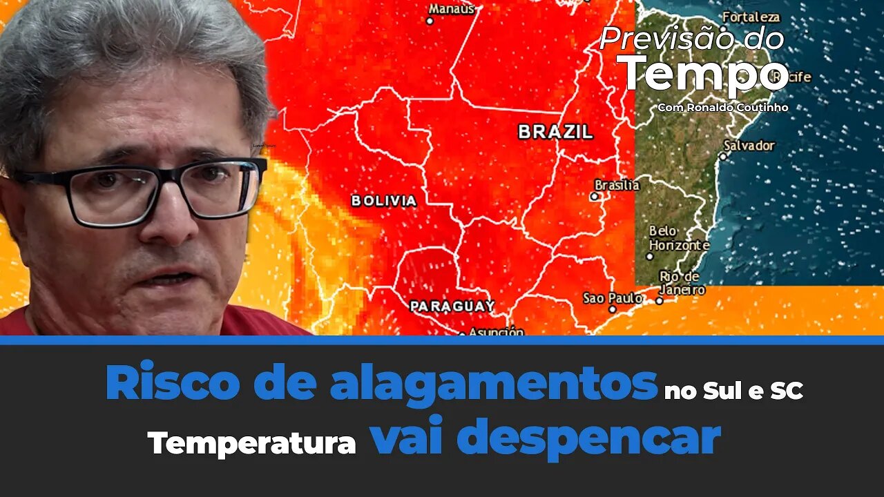 Chuvas intensas com risco de alagamentos no Sul e em várias cidades de SC. Temperatura vai despencar