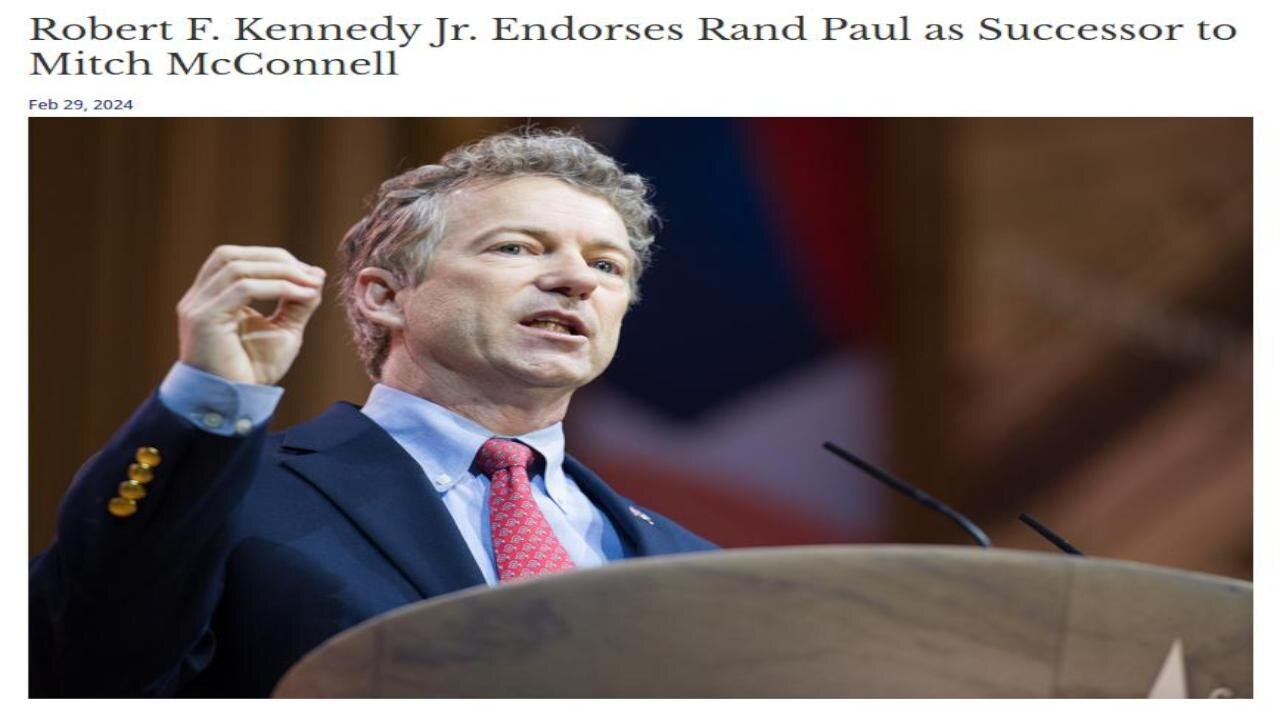 Why Would RFK Jr Support Rand Paul As Senate Leader