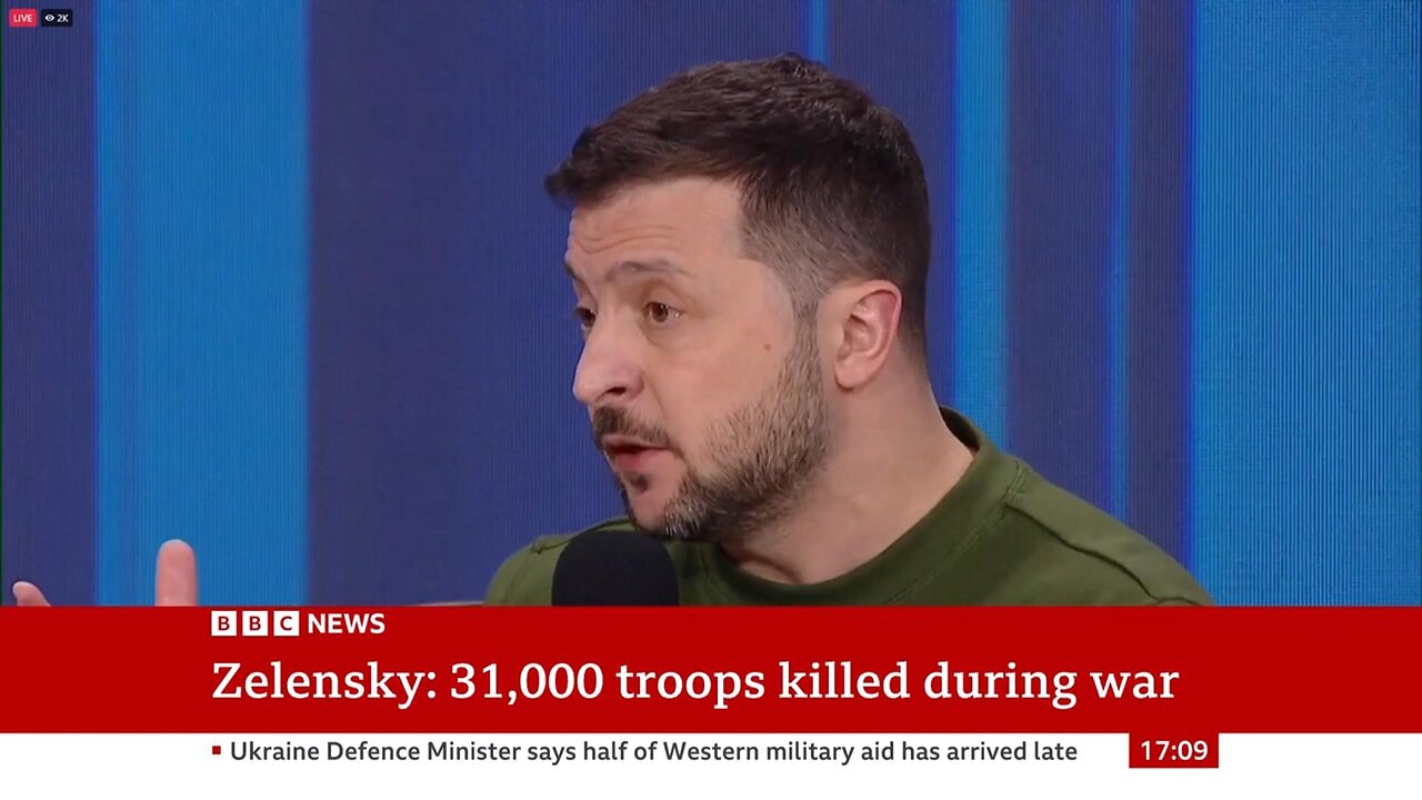 BBC News: Zelensky says 31,000 soldiers killed since Russia’s invasion