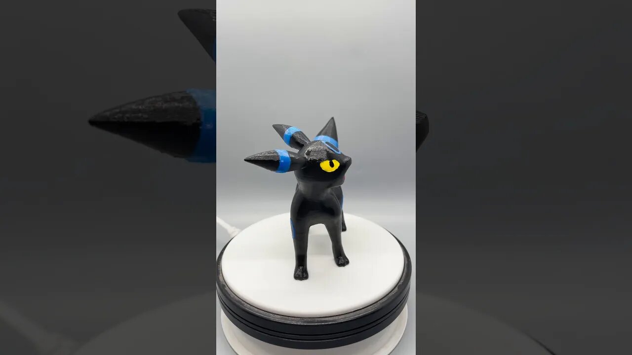 Shiny Umbreon 3D Print Time Lapse (And painted!) #shorts