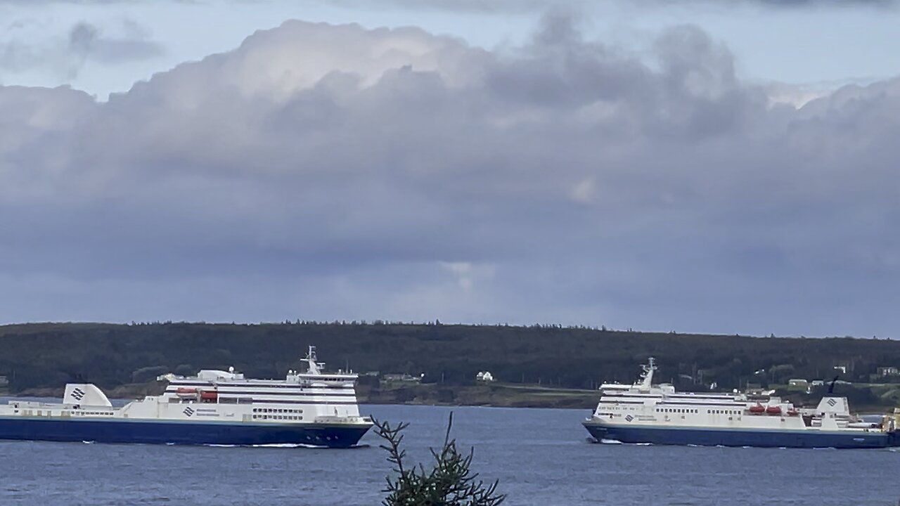 Newfoundland Ferries Crossing Paths In Cape Breton Island