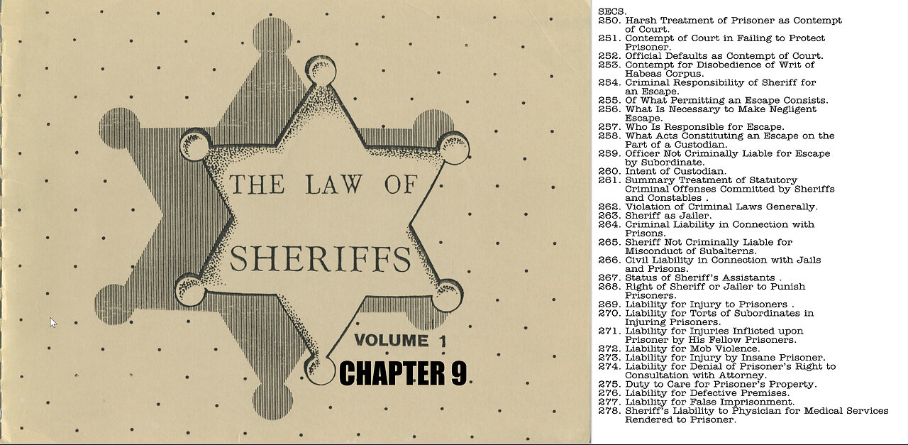 The Law of Sheriffs Chapter 9