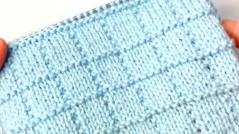 🧶How to knit simple squares stitch for blanket