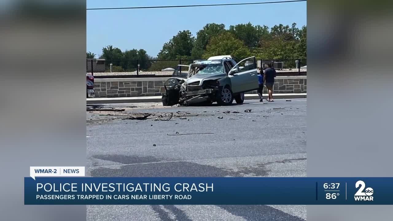 Multiple people sent to the hospital following crash in Baltimore County