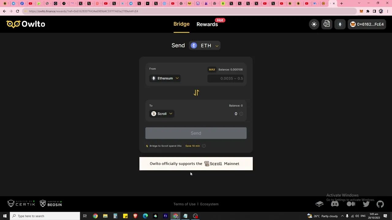 This Airdrop Friendly Bridge Has An Airdrop Waiting For You. Bridge To Scroll Mainnet Cheaply!