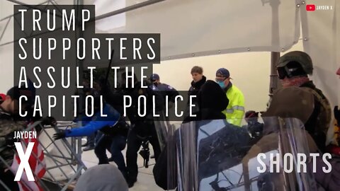 Trump Supporters Use Guard Rails As Weapons Against The U.S. Capitol Police