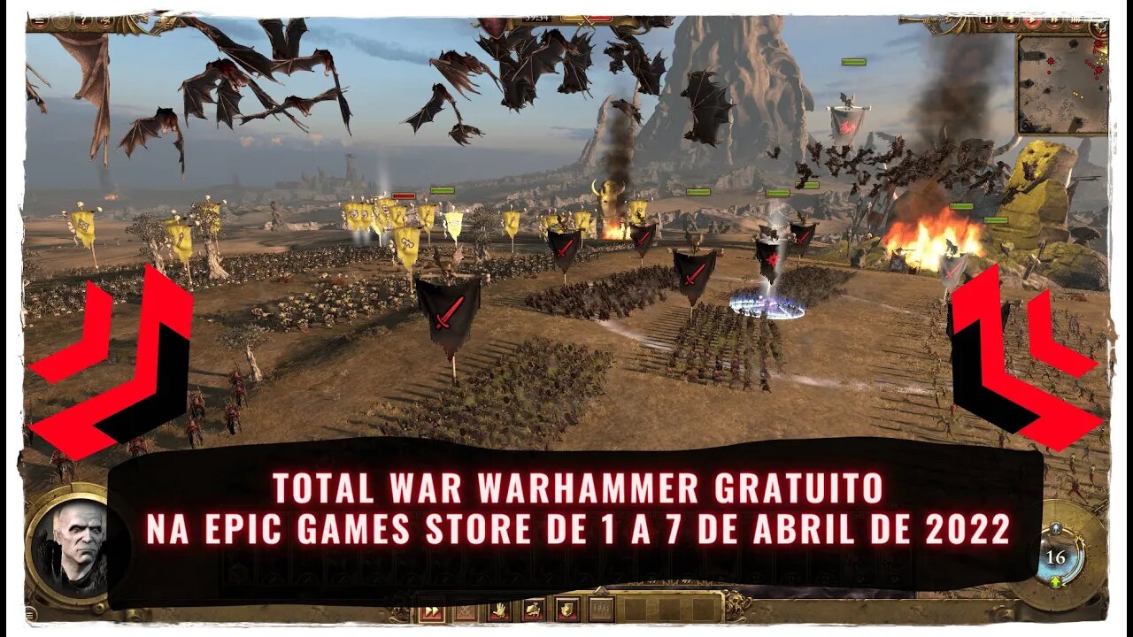 Total War WARHAMMER Gratuito na Epic Games Store de 1 a 7 de Abril de 2022