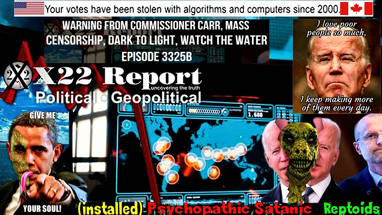 Ep 3325b - Warning From Commissioner Carr, Mass Censorship, Dark To Light, Watch The Water