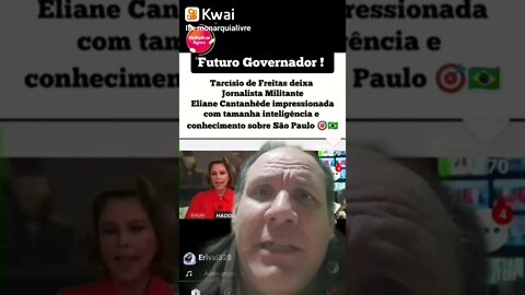 Futuro Governador de São Paulo Tarcísio de Freitas impressiona jornalista Militante