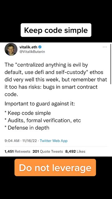 Keep Code Simple. Do Not Leverage.