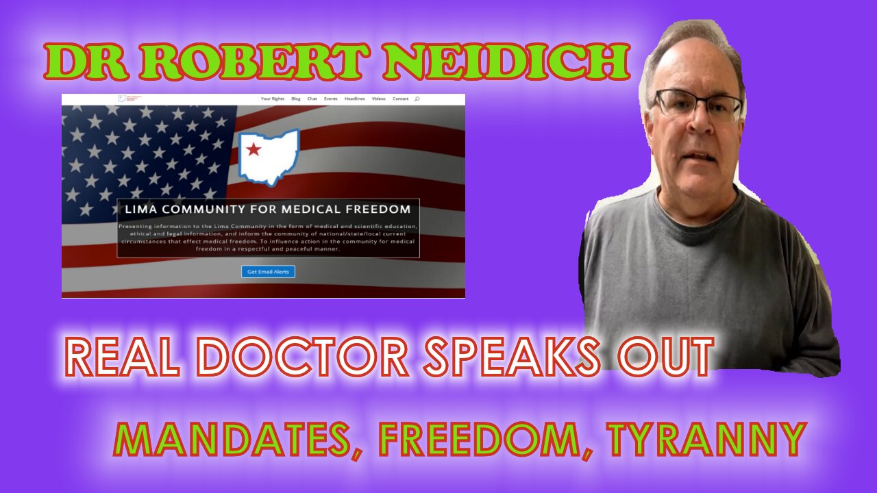 DR ROBERT NEIDICH...REAL DOCTOR SPEAKS OUT