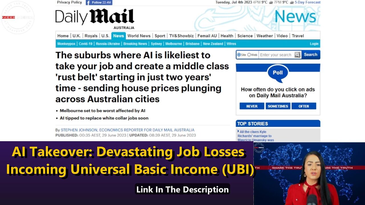 AI Takeover - Devastating Job Losses - Incoming Universal Basic Income (UBI)