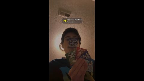 Yung Alone showing his old disco dabs packaging before they changed it while listening to song