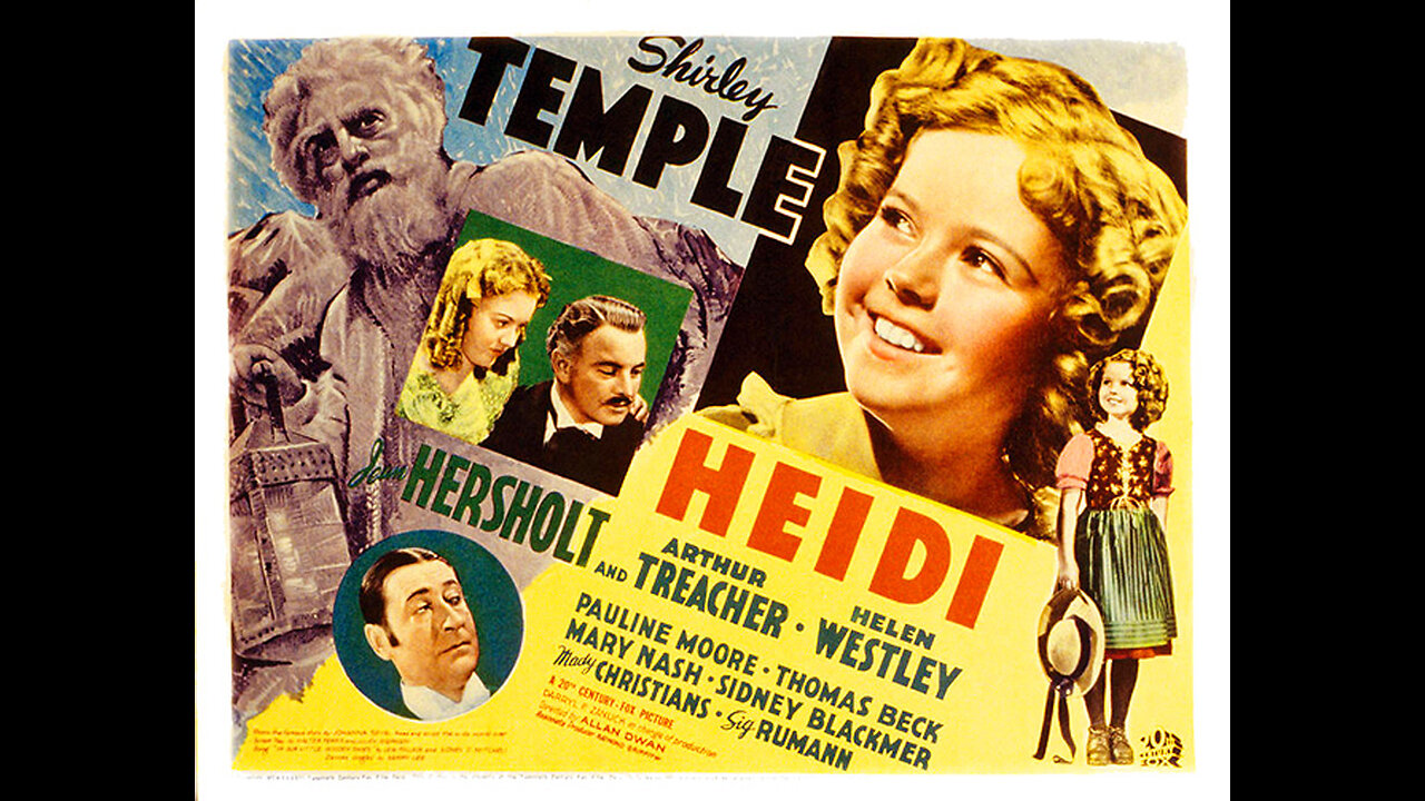 Heidi (1937) ⭐️ Shirley Temple ⭐️Jean Hersholt ⭐️Arthur Treacher ⭐️Sidney Blackmer | Drama, Musical