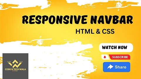 How to create a Responsive Navbar using HTML CSS || Web Development