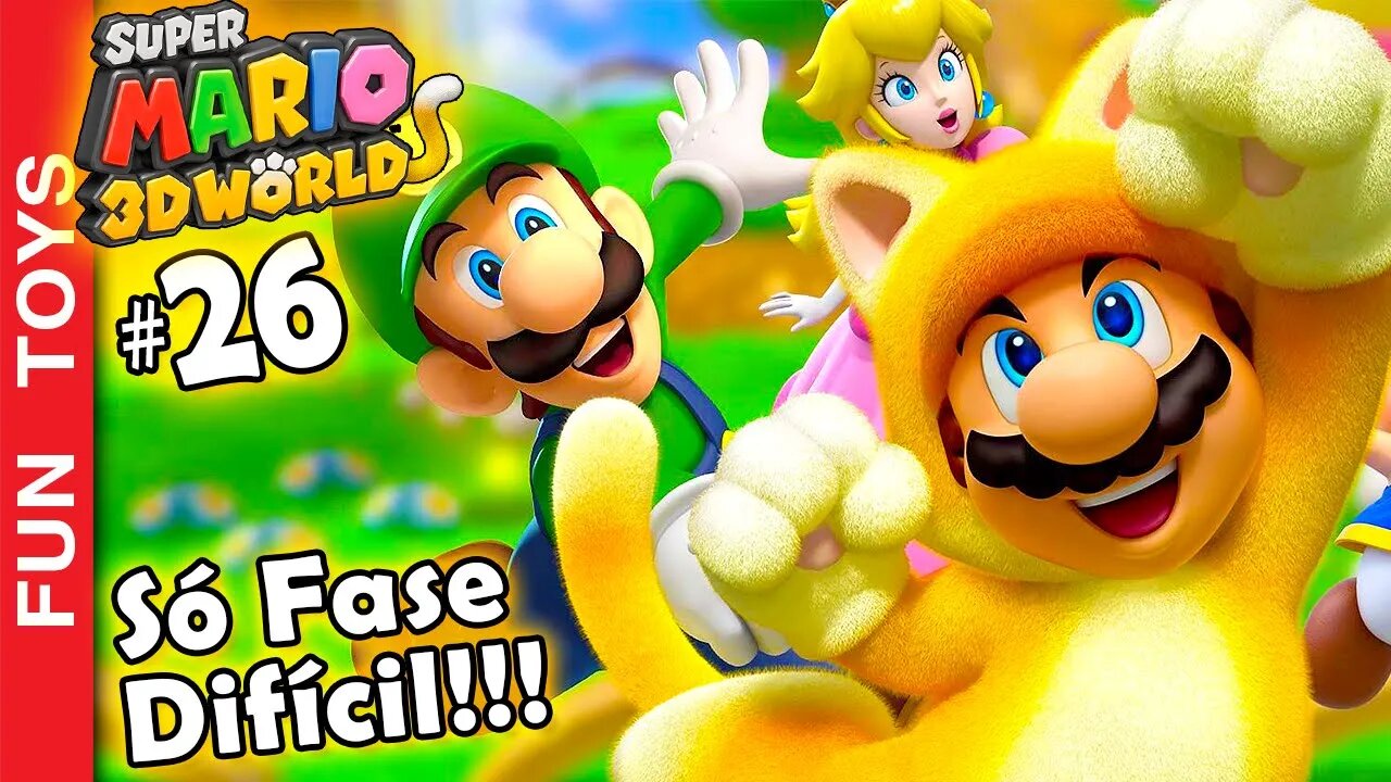 Super Mario 3d World #26 - Só tem Fase Difícil neste Mundo da Flor de Fogo! 🙀🙀🙀