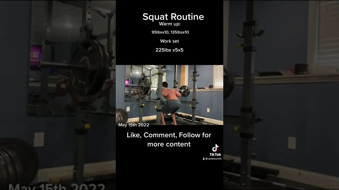 Squat 225lbs 5x5