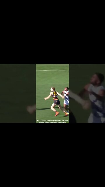 AFL - Adelaide Crows star smashed in face with fears of broken cheek bone #shorts #afl