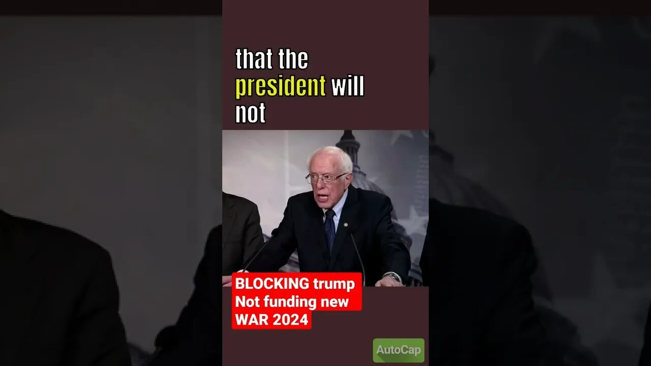 Bernie Sanders Blocking TRUMP funding war on Iran #trump #russia #berniesanders #iran