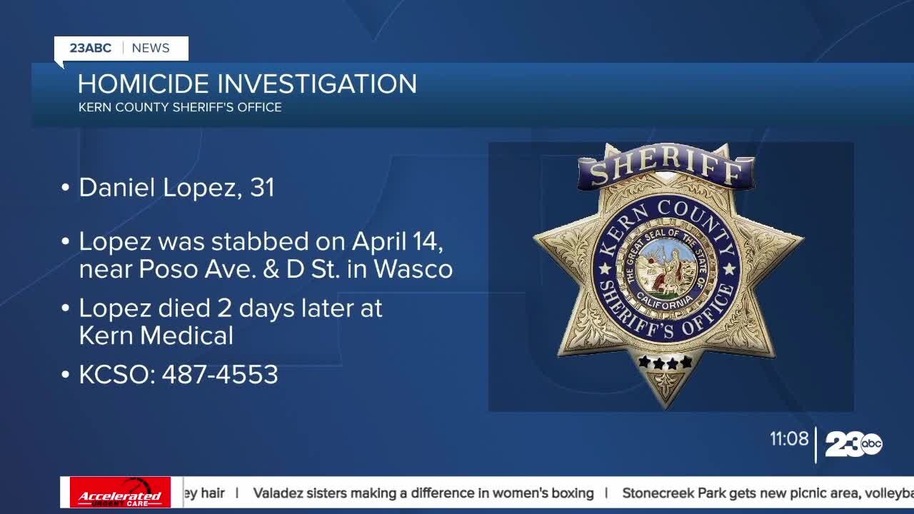 Kern County Sheriff's Office investigating fatal stabbing in Wasco