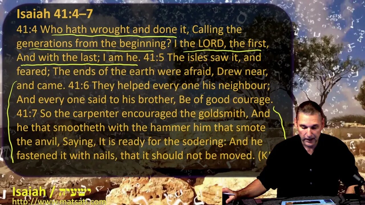 Dr Duane Miller - Isaiah’s Revelation of God’s Plan for His People and His Messiah Isaiah 41:1-6