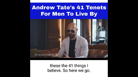 Andrew Tate's 41 Tenets For Men To Live By