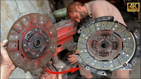 Brilliant Technique of Clutch Plate Restoration | Rebuild Truck Old Clutch Disc | Fix Amazing