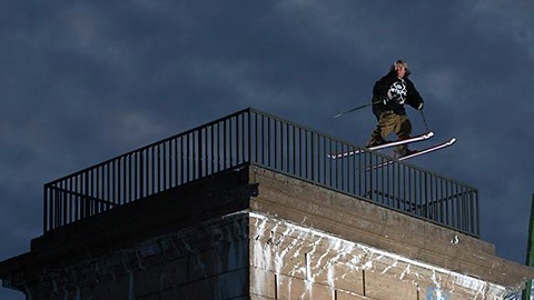 Winter Streets Taken Up By Urban Skiing