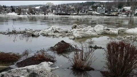 Inondations printanières 2019 niveau de la rivière en hausse