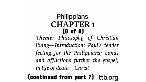 Philippians Chapter 1 (Bible Study) (8 of 8)