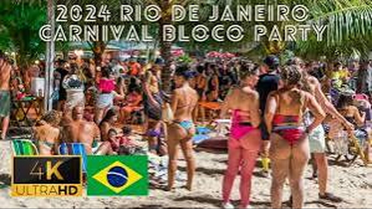 😲 5000 BRAZILIAN WOMEN ON CARNIVAL PARTY 😍 4K 2024 RIO DE JANEIRO ANNUAL CARNIVAL walking tour