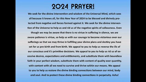 2024 Prayer!