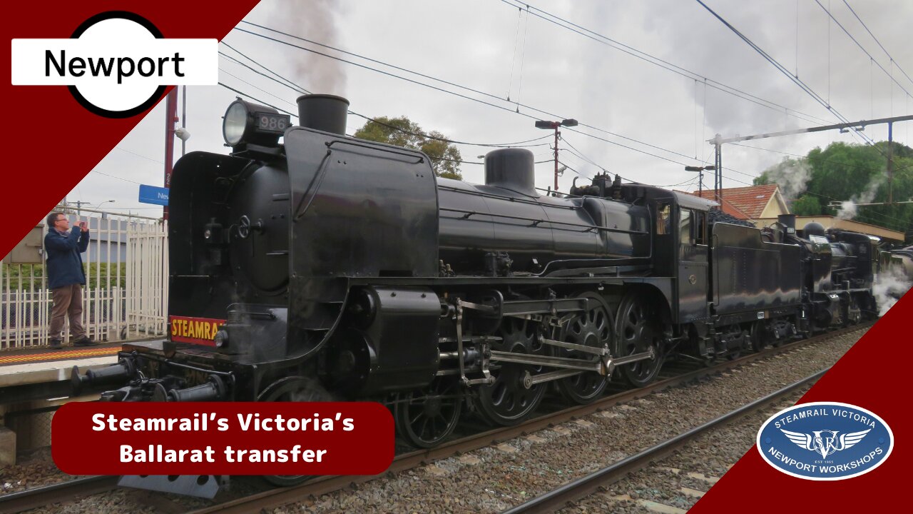 Steamrail Victoria’s Ballarat Friday transfer from Newport Station