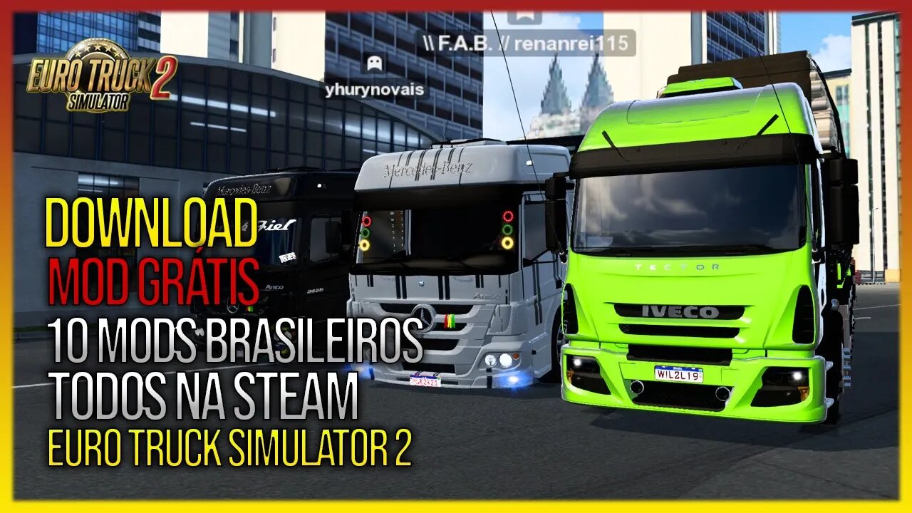 TOP 10 Caminhões Brasileiros na STEAM PARA EURO TRUCK SIMULATOR 2