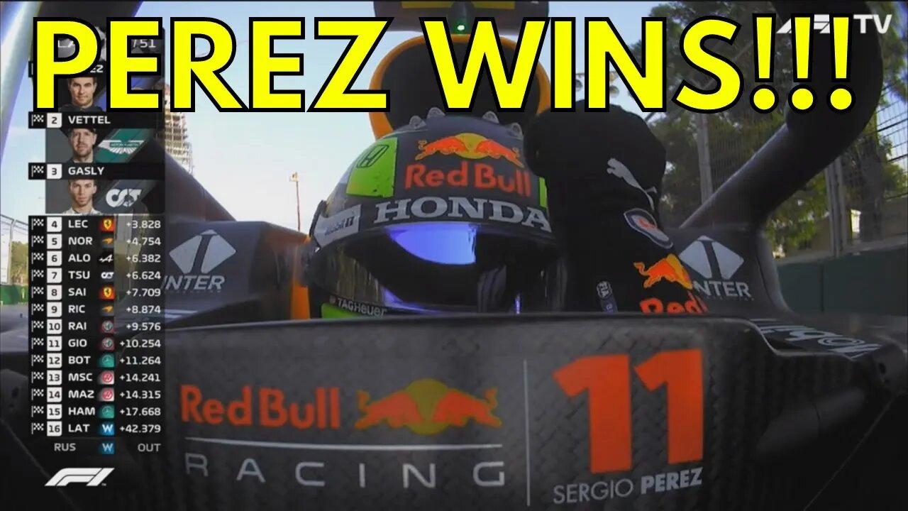 SERGIO PEREZ WINS AT BAKU!!! Race Restart + Team Radio Red Bull RB16B | Azerbaijan GP 2021